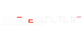 Ageless Future Logo v2 - White